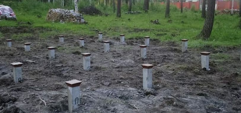 Фундамент на забивных ЖБ сваях