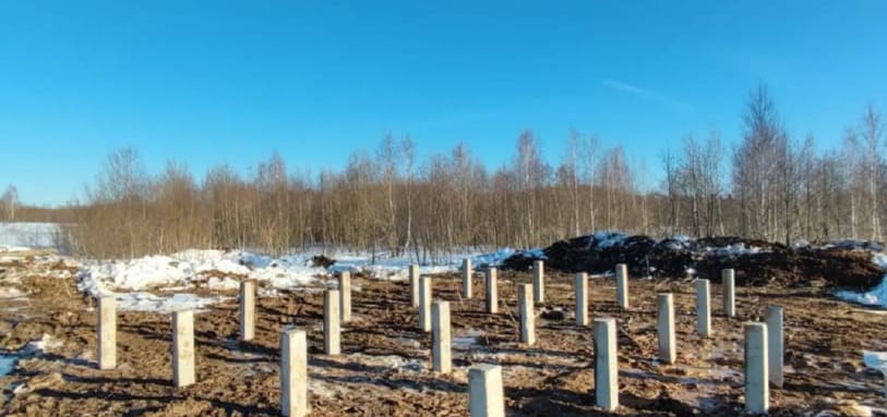 Фундамент на забивных ЖБ сваях