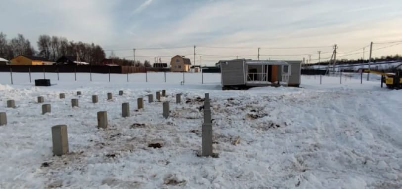 Фундамент на забивных ЖБ сваях