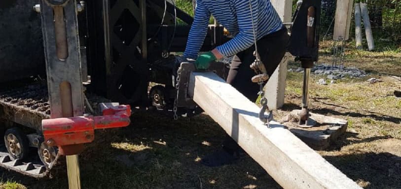 Фундамент на забивных ЖБ сваях