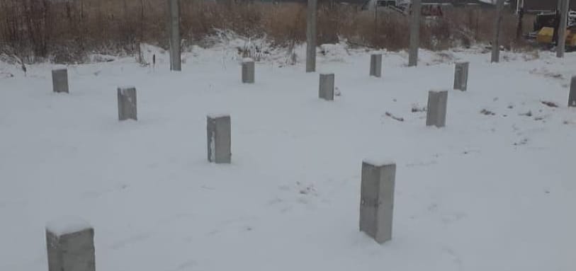 Фундамент на забивных ЖБ сваях