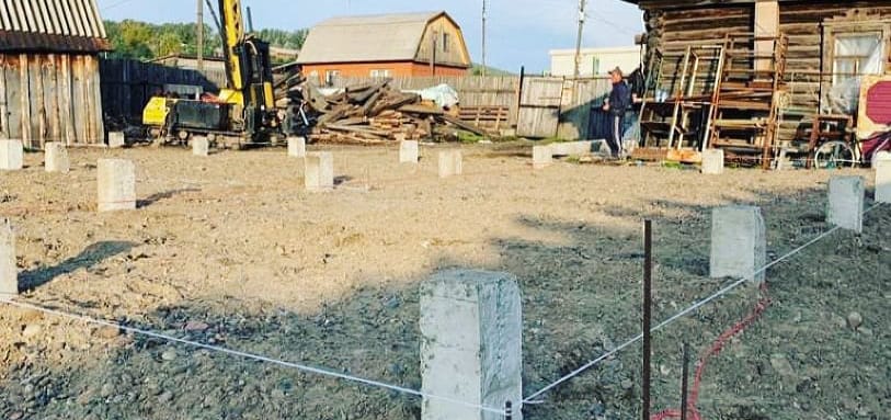 Фундамент на забивных ЖБ сваях