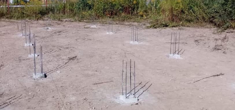 Фундамент на забивных ЖБ сваях