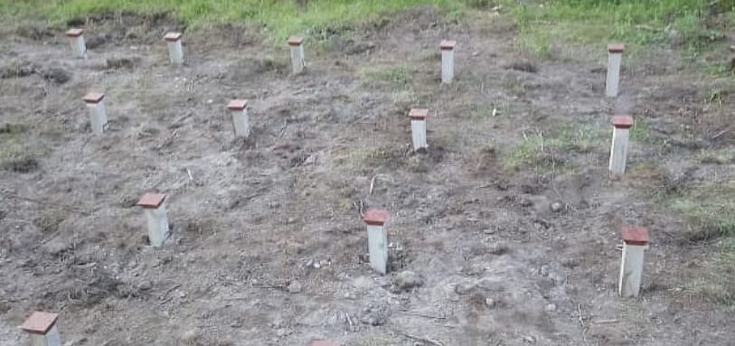 Фундамент на забивных ЖБ сваях