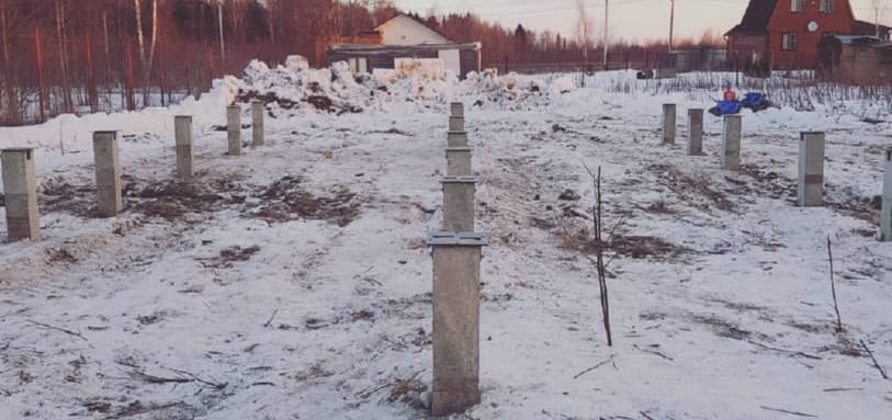 Фундамент на забивных ЖБ сваях