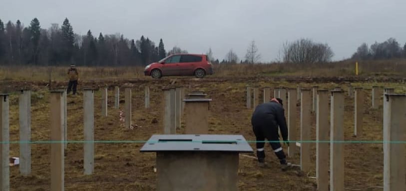 Фундамент на забивных ЖБ сваях